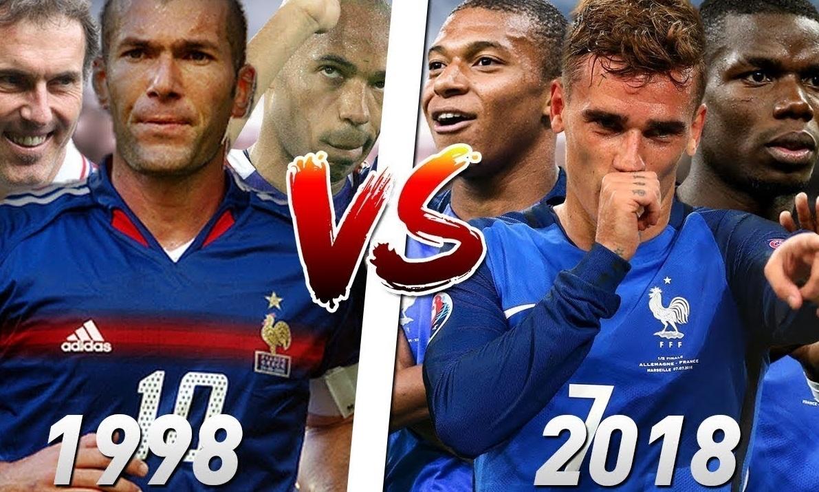 Khoảnh khắc Lilian Thuram ăn mừng bàn thắng quan trọng cho đội tuyển Pháp tại bán kết World Cup 1998, một dấu ấn lịch sử trong sự nghiệp.