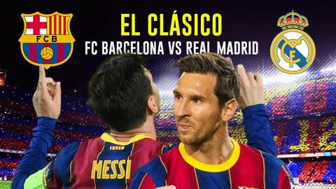 Lionel Messi ăn mừng bàn thắng trong chiến thắng lịch sử 6-2 của Barcelona trước Real Madrid tại Bernabeu, một trận El Clasico khó quên.