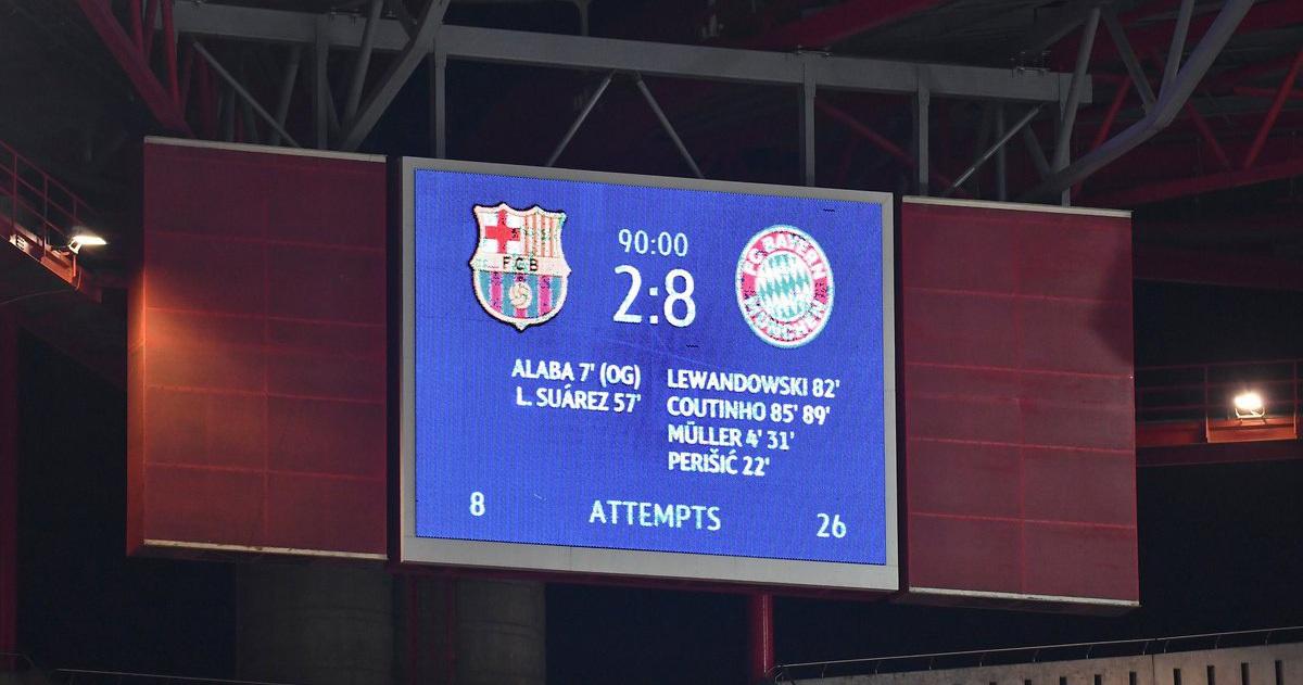 Khoảnh khắc đáng quên của Barcelona trong trận thua lịch sử 2-8 trước Bayern Munich tại tứ kết Champions League 2020 ở Lisbon