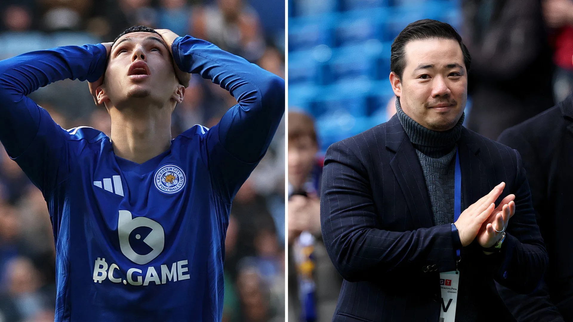 Bilal El Khannouss và Aiyawatt Srivaddhanaprabha chủ tịch Leicester City thảo luận chuyển nhượng