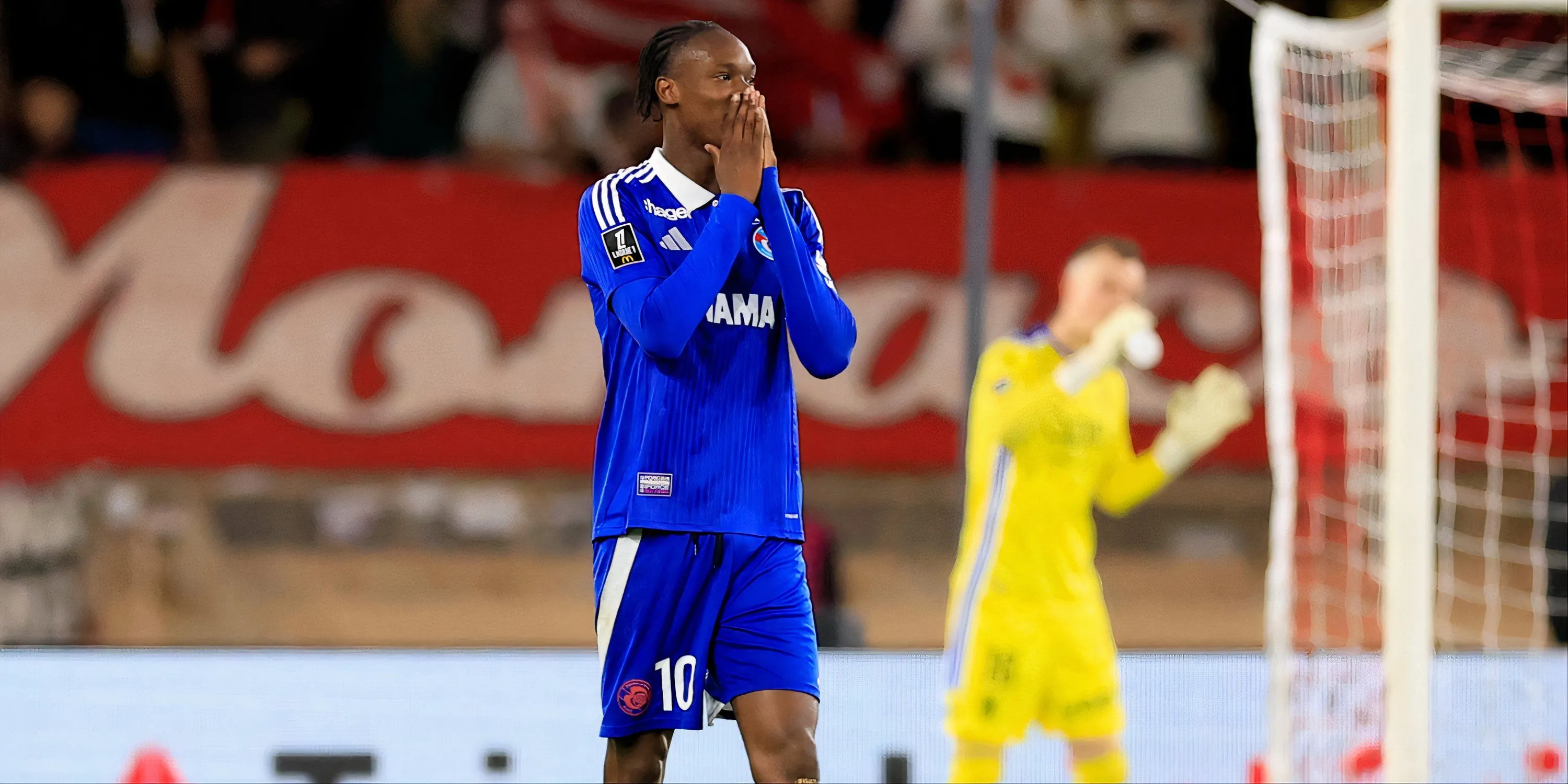 Emanuel Emegha trong màu áo Strasbourg mục tiêu chuyển nhượng của Chelsea