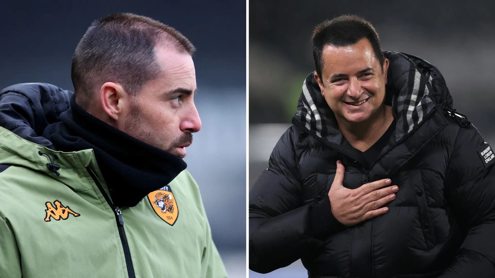 HLV Ruben Selles của Hull City và chủ tịch Acun Ilicali