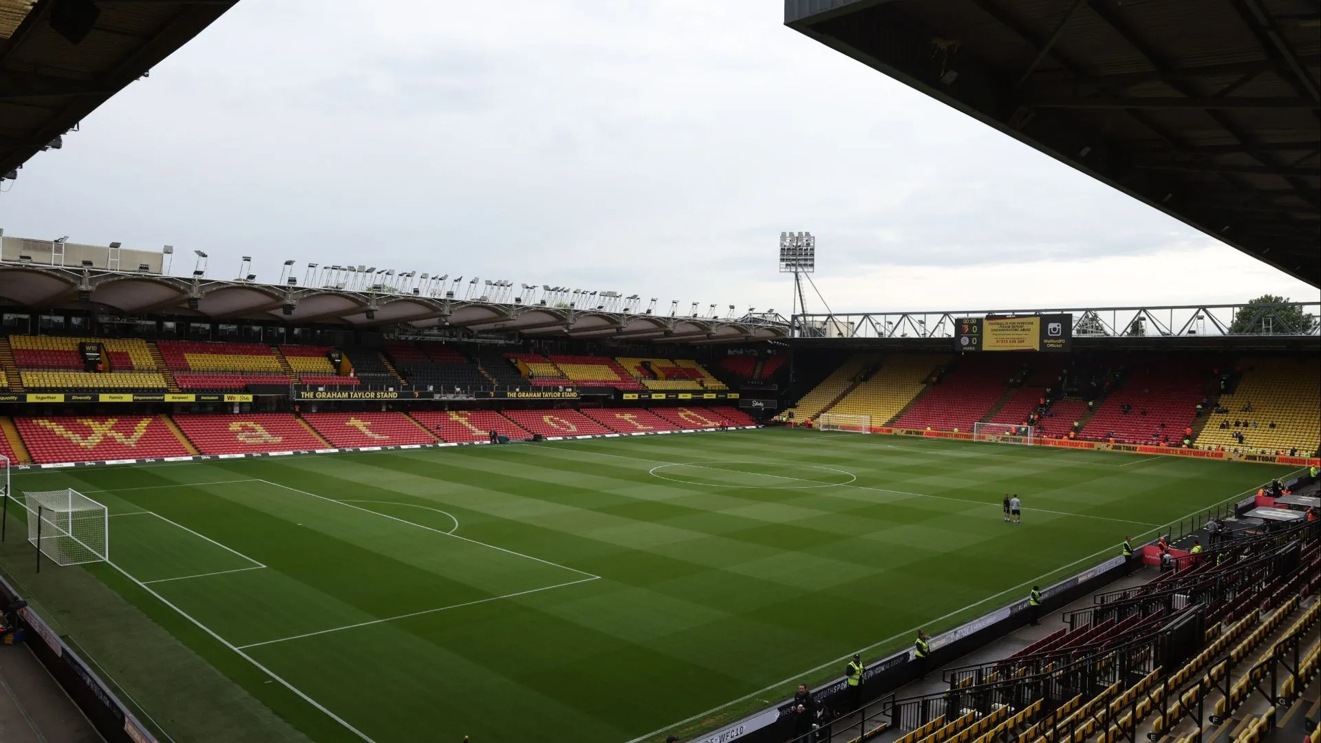 Sân vận động Vicarage Road của Watford, một góc nhìn tổng thể