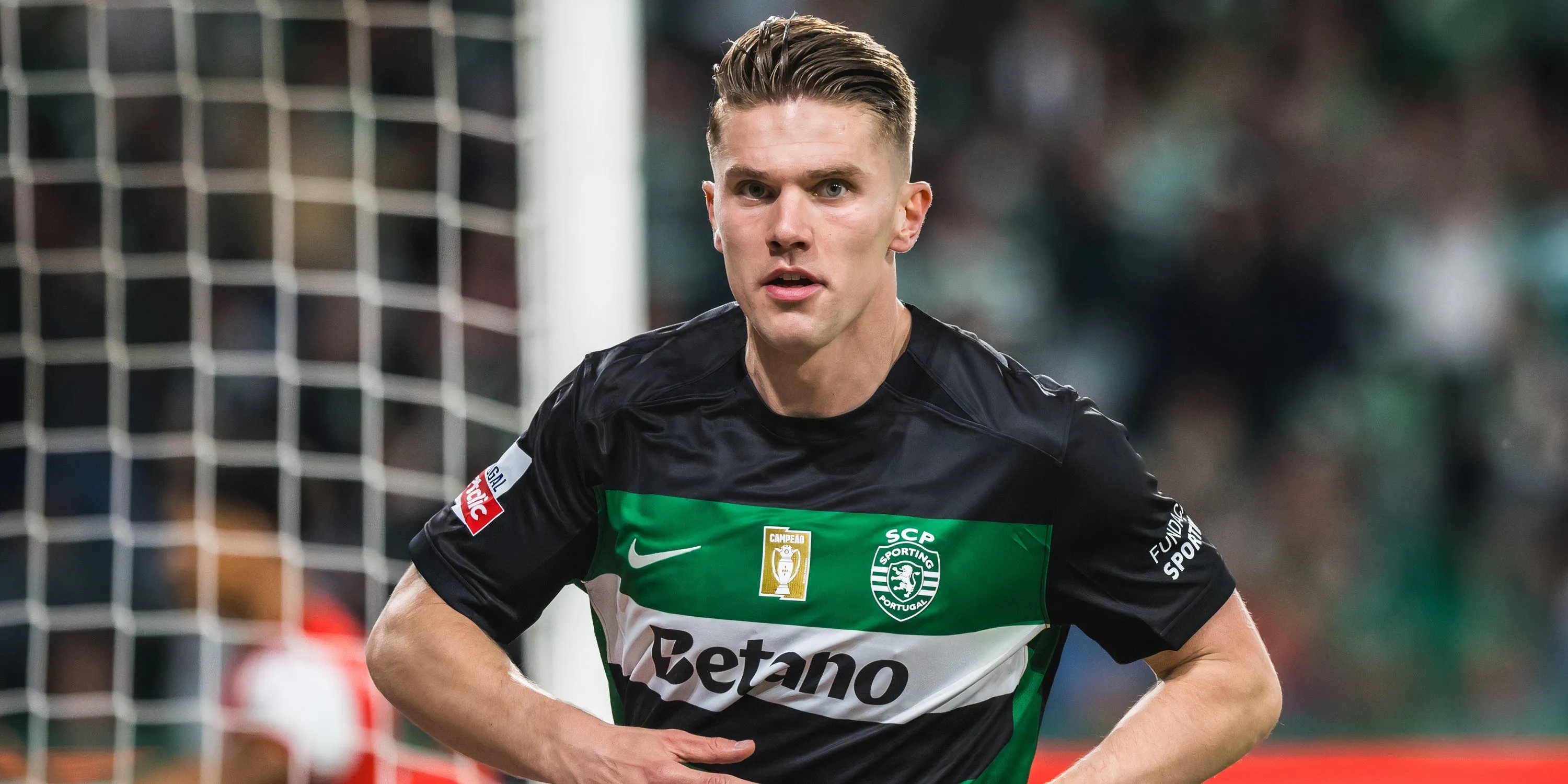 Viktor Gyokeres ăn mừng bàn thắng cho Sporting Lisbon