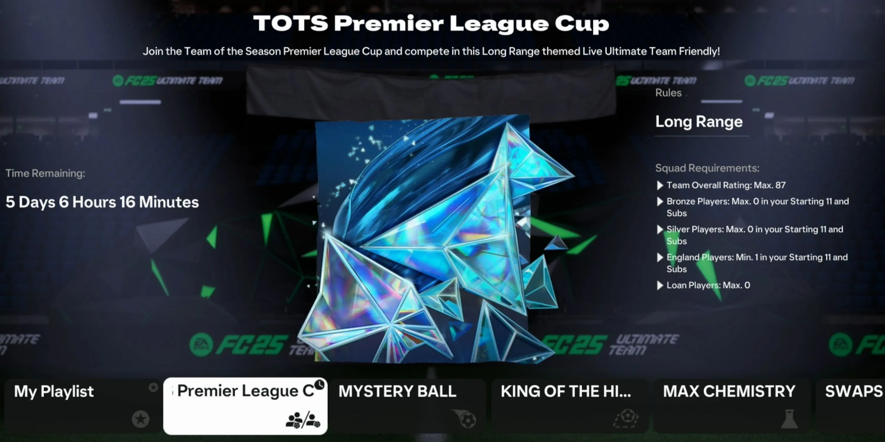Yêu cầu đội hình tham gia TOTS Premier League Cup trong EA FC 25 Ultimate Team