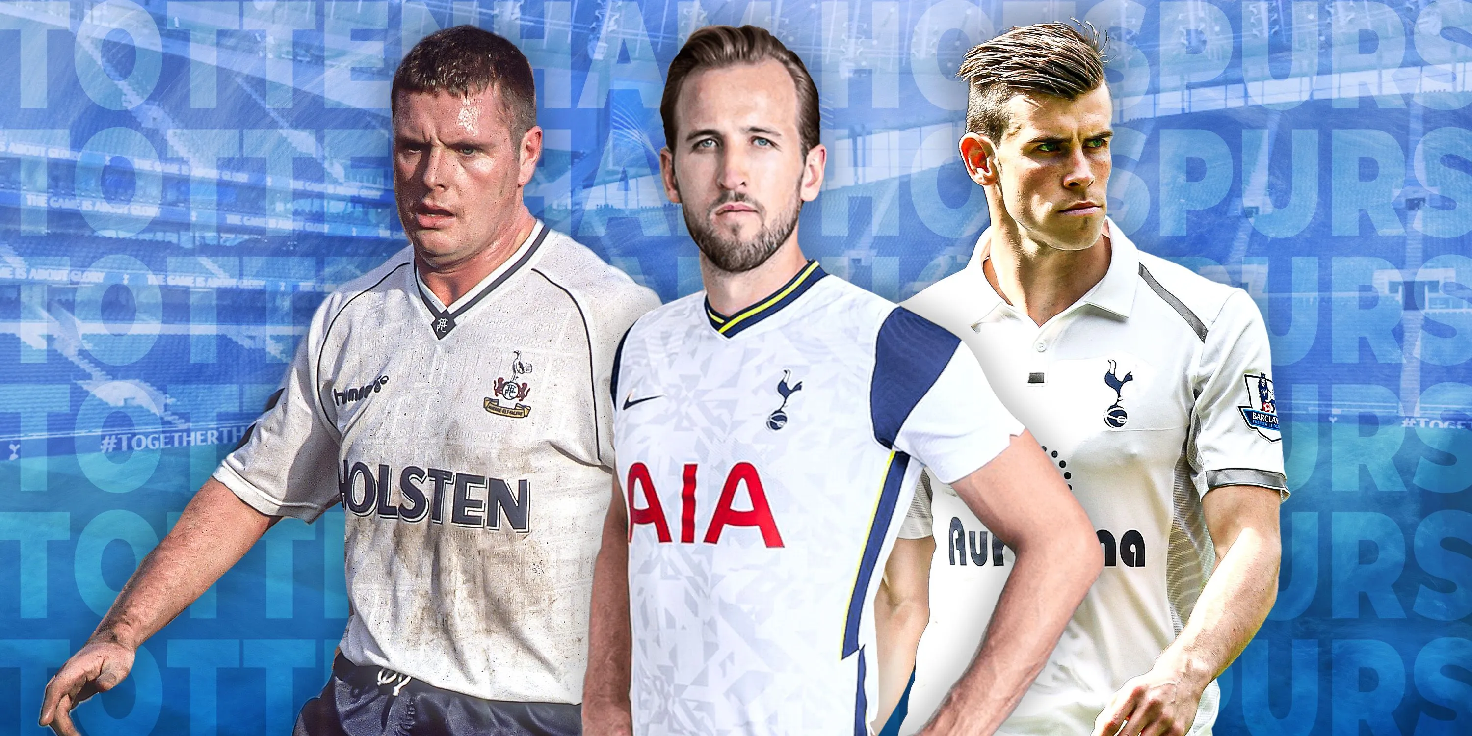 Gareth Bale, Harry Kane và Paul Gascoigne, các biểu tượng của Tottenham