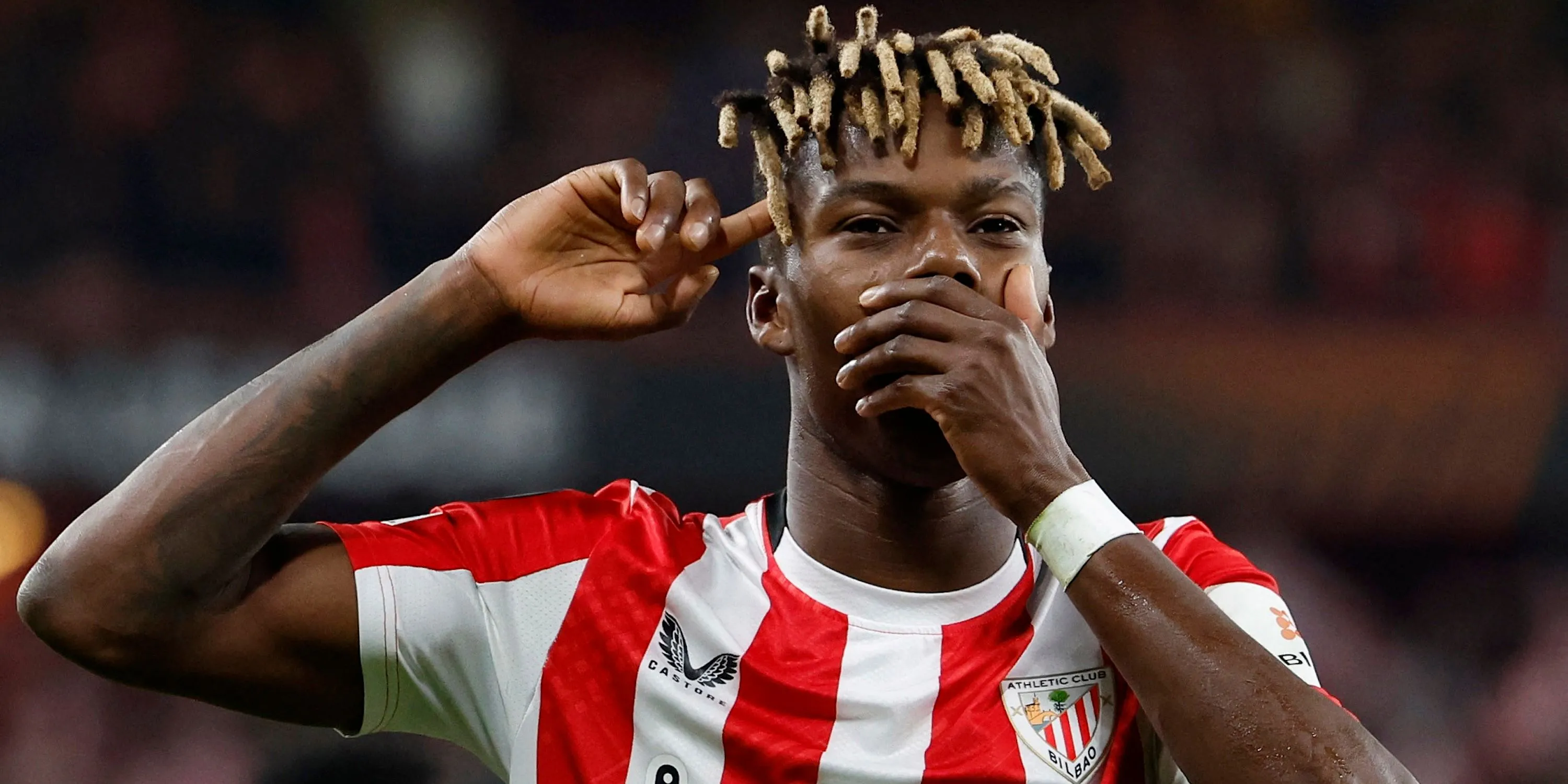 Nico Williams ăn mừng bàn thắng cho Athletic Club Bilbao