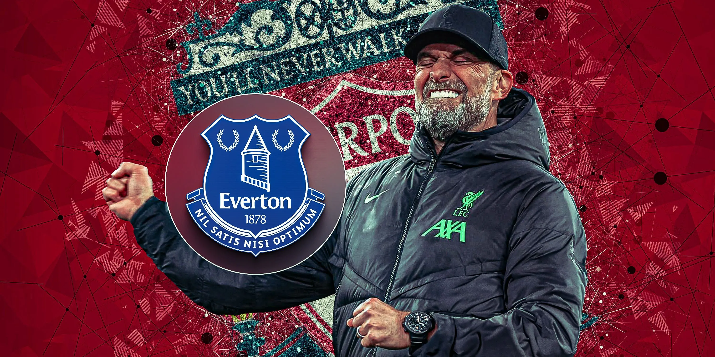 Jürgen Klopp ăn mừng trong trận đấu với Everton tại Goodison Park