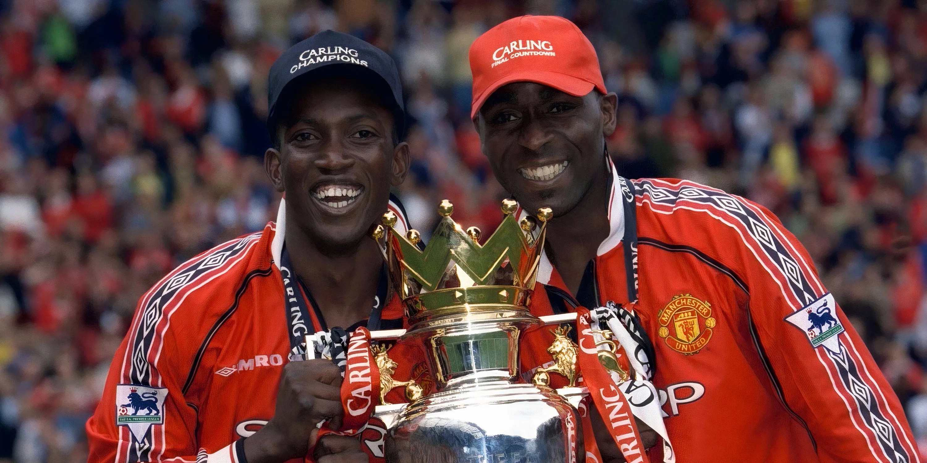 Bộ đôi tiền đạo Andy Cole và Dwight Yorke của Man Utd